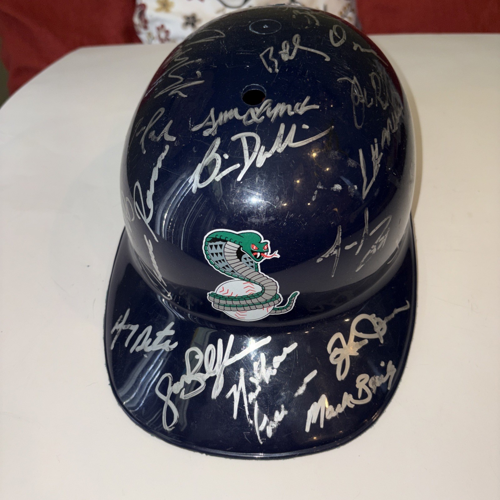 Vintage 1998 Kissimmee Cobras Minor League Baseball Signed Souvenir Helmet