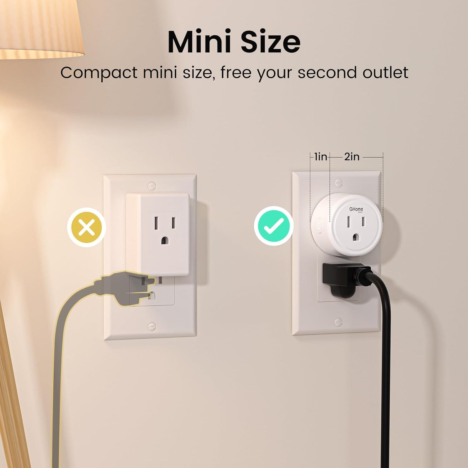 [Upgraded Version] Mini Plug Compatible with Alexa & Google Home, Wifi Outlet S