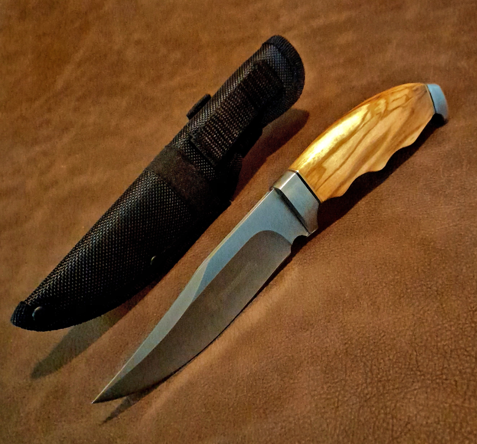 Browning 9.5" Hardwood Camping Hunting Fixed Blade Knife w/Sheath