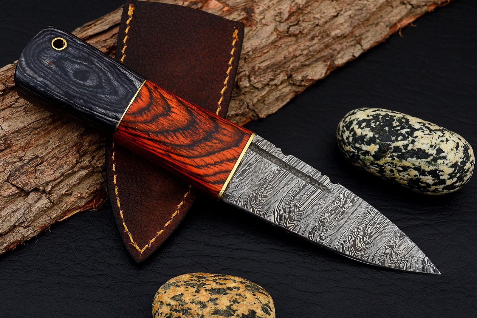 8 inches Celtic Scottish Dirk SGIAN DUBH DAGGER Bone Handle Knife.