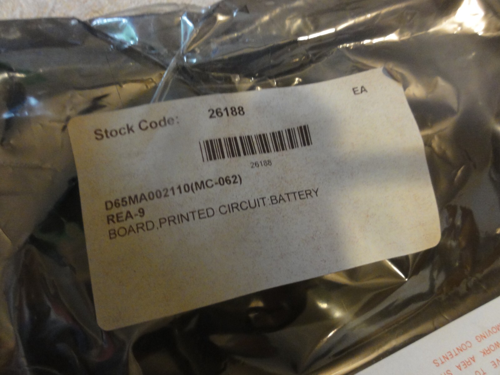 Control PCB circuit board GS Saft ni-cd 3.6v Battery Module Model MC-062 REA 9
