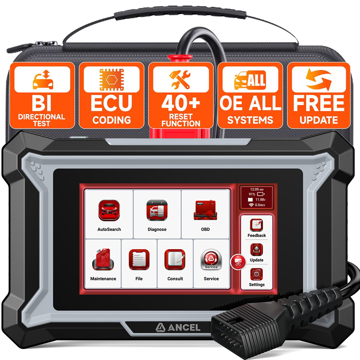 For FORD Full System OBD2 Scanner Code Reader with Bi-Directional DPF SAS Coding