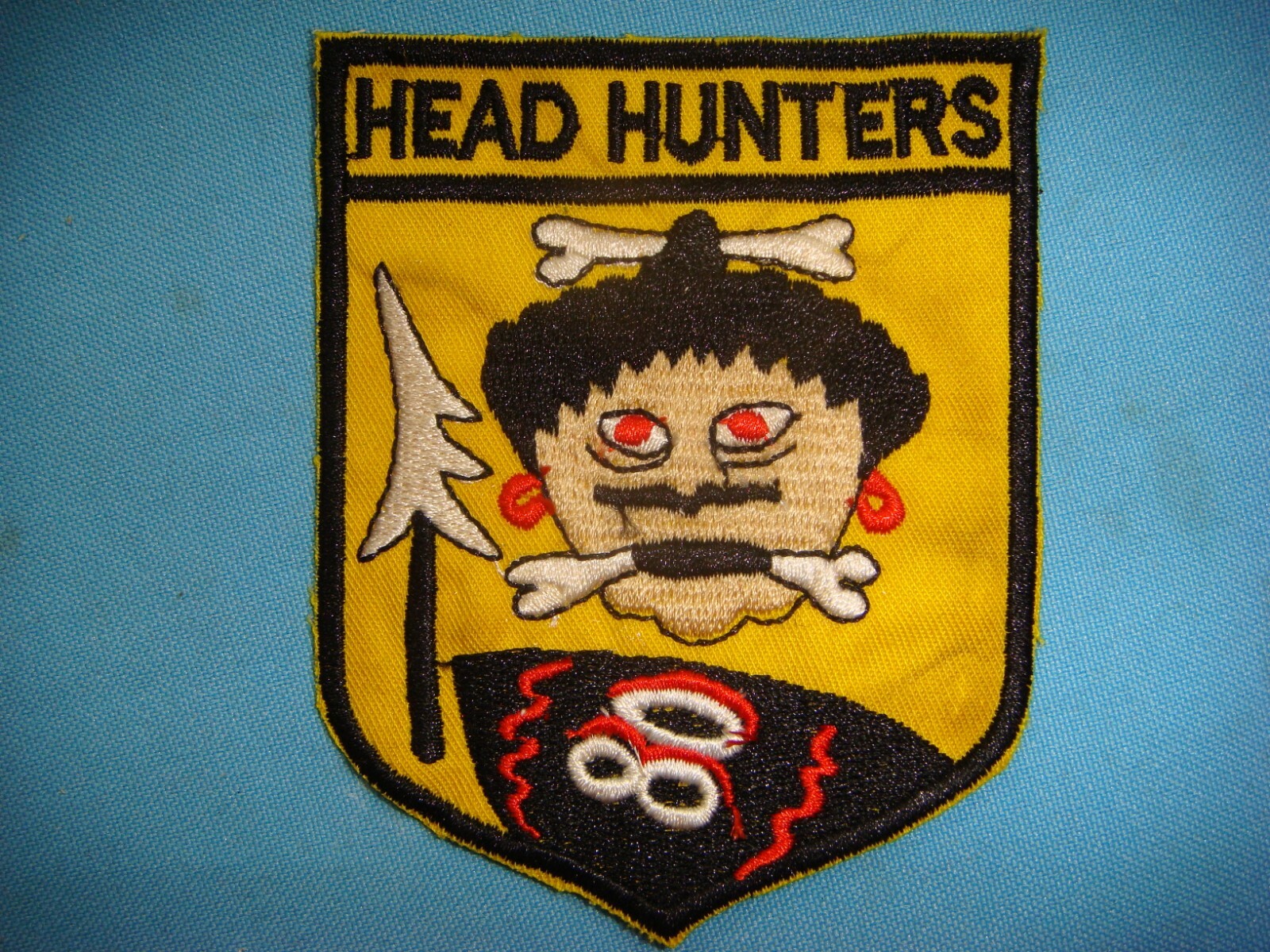 VIETNAM WAR PATCH, USAF 80th FIGHTER SQUADRON HEADHUNTERS