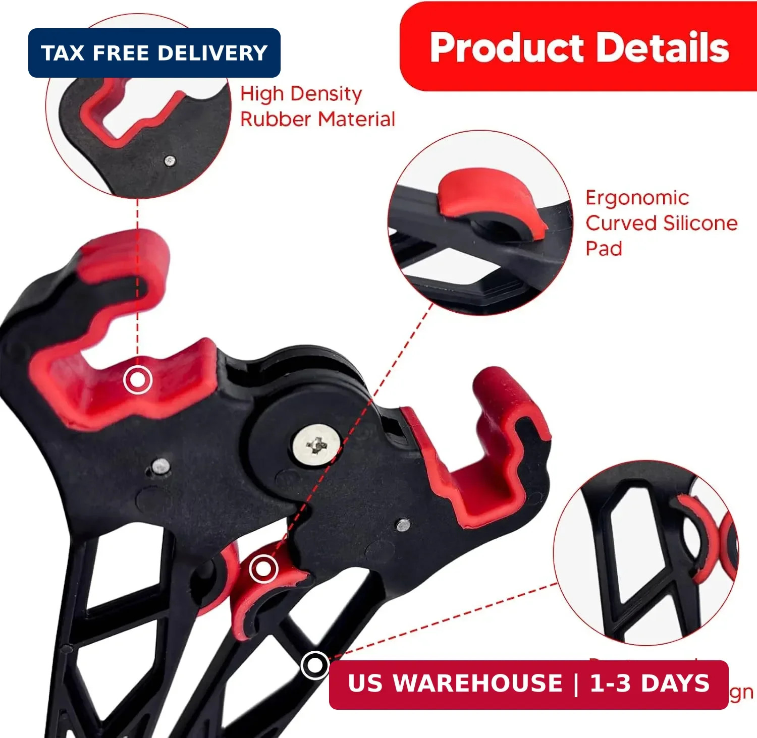 Foldable Compound Bow Stand Kit - Scissor Style Archery Kickstand with Silicone