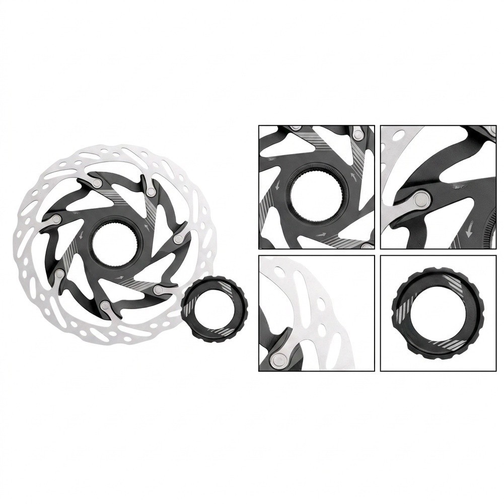 140mm 160mm Center Lock Floating Disc Brake Aluminum Steel Construction
