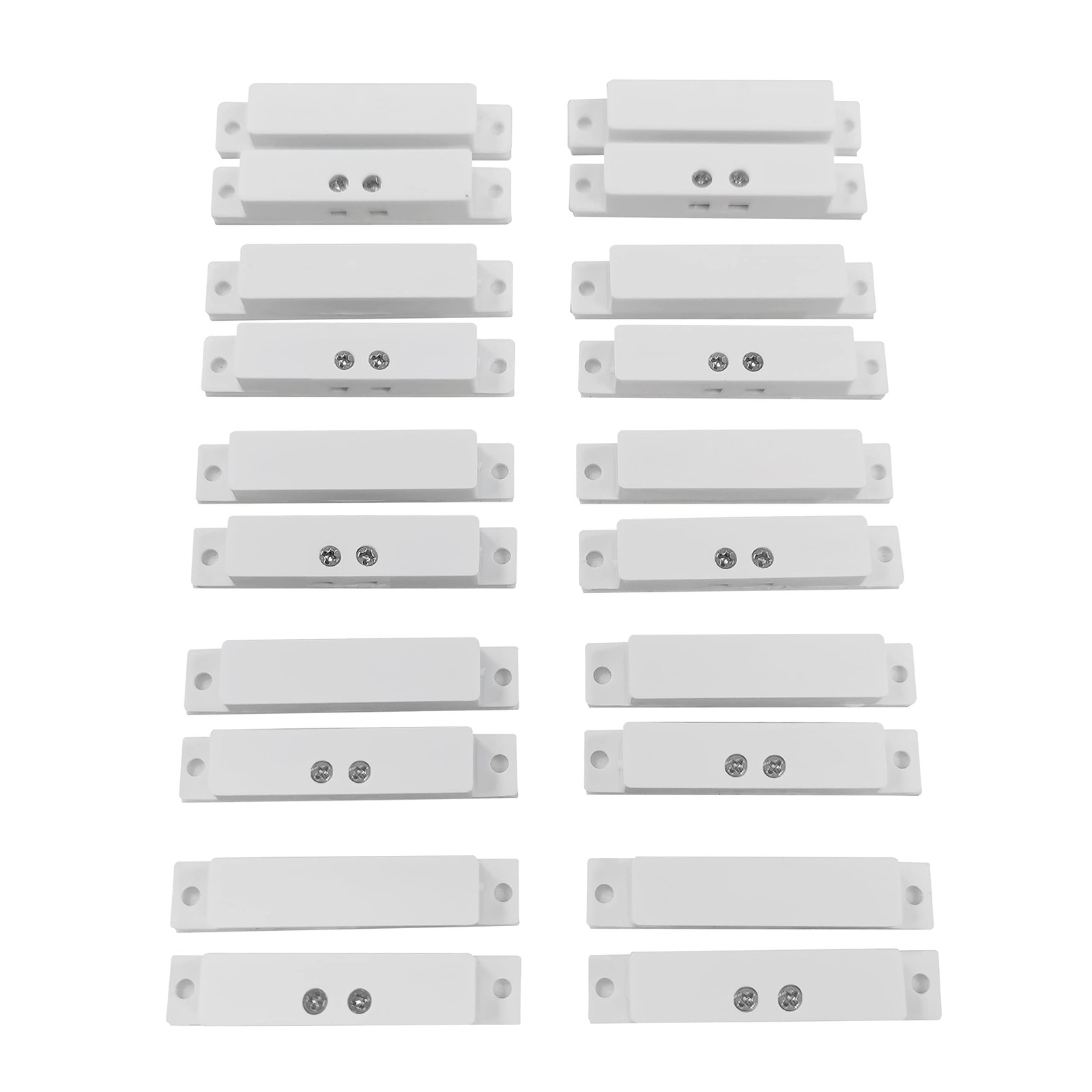 10 Sets Pack of Wired Surface Mounted Alarm Magnetic Contacts Door White