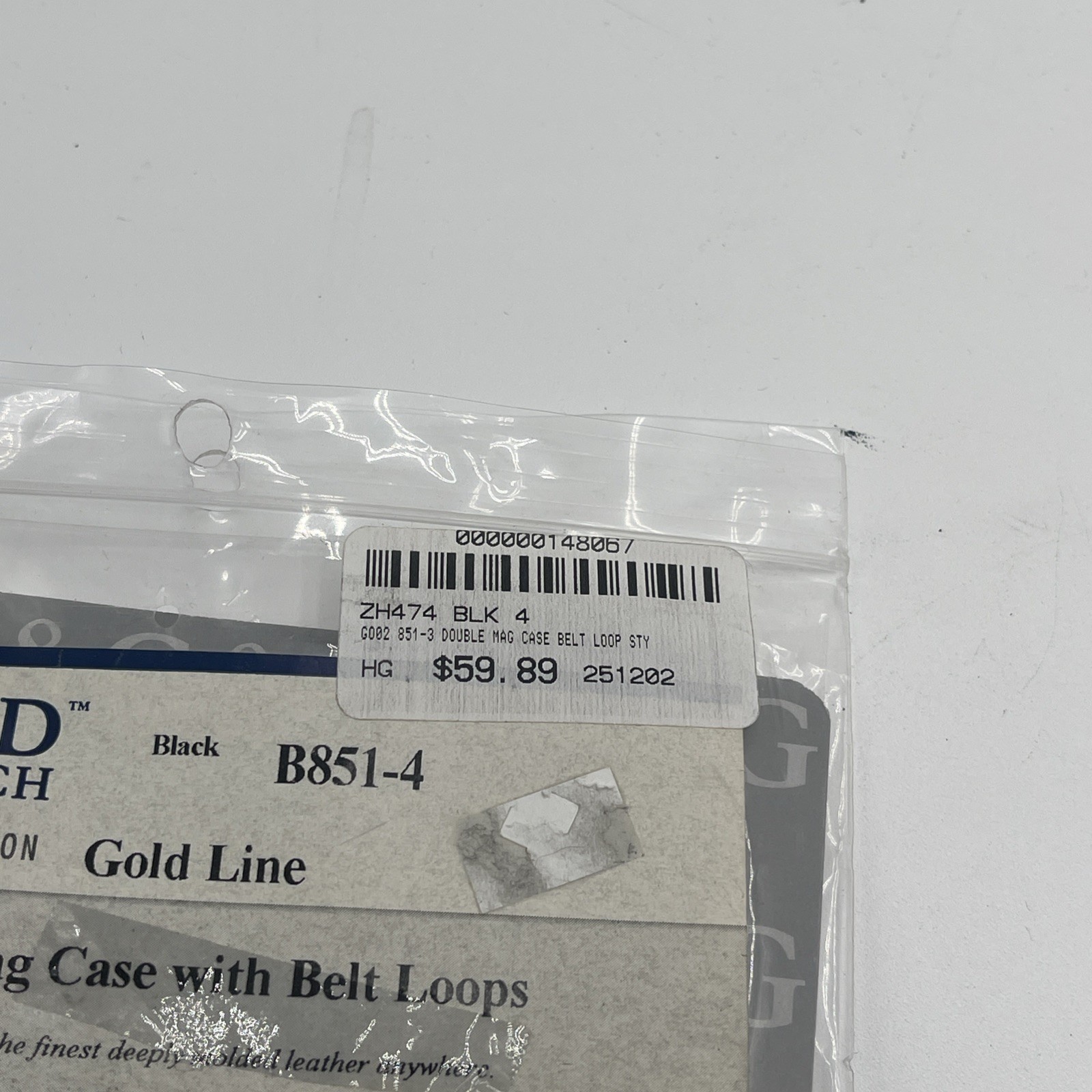 Gould & Goodrich 851 Gold Line Double Mag Case with Belt Loops Glock 17 19 Etc