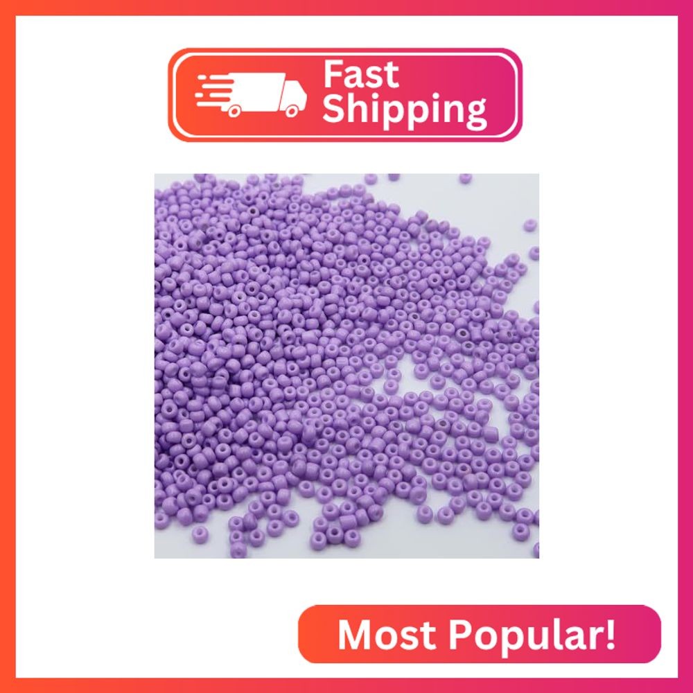 Purple 12/0 Glass Seed Beads, 11000pcs Small Pony Beads Bulk 2mm Glass Loose Spa