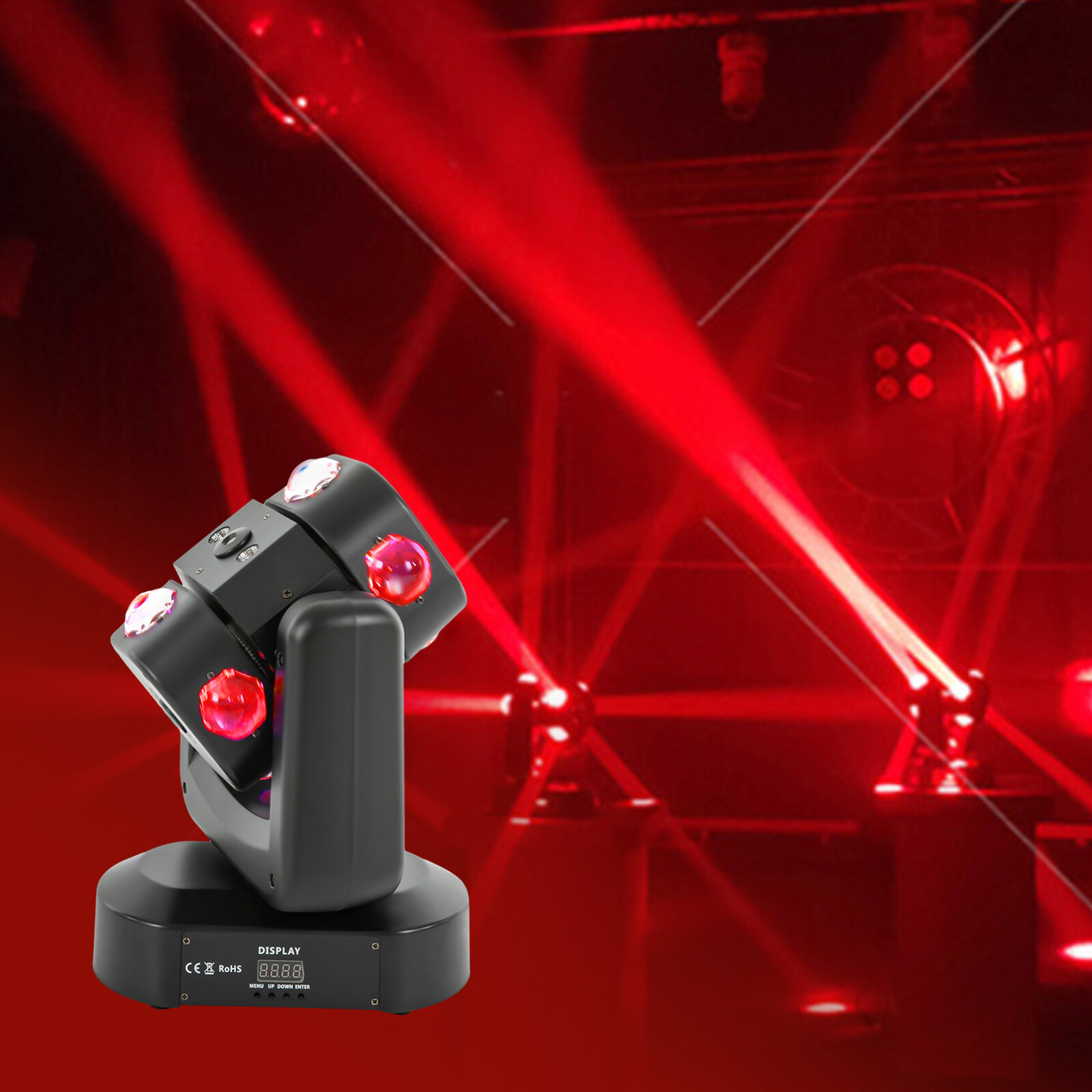 Infinite Rotating Strobe Lights DMX512 Stage Lighting Multi-Effects Party Light