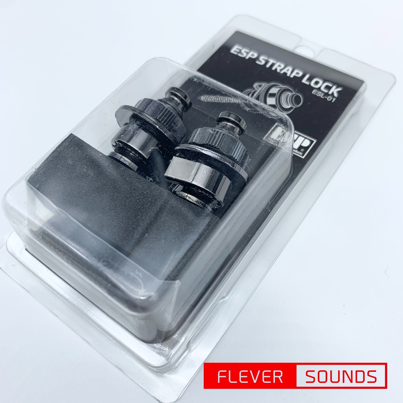 ESP Strap Lock ESL-01 Black Nickel 2-pieces Set Genuine Products Guitar Parts