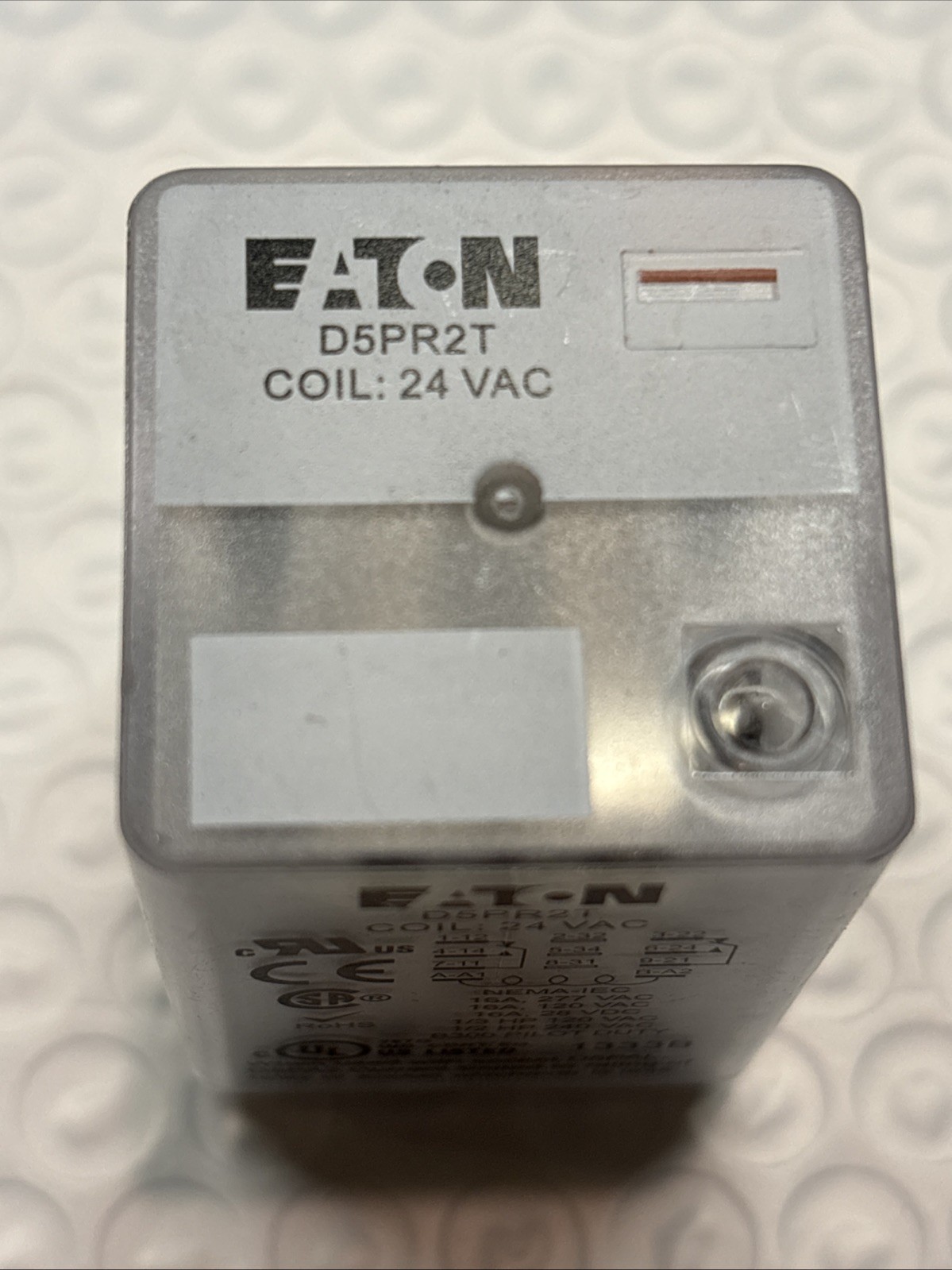 EATON CORPORATION D5PR2T, Relay, Coil: 24 VAC, New