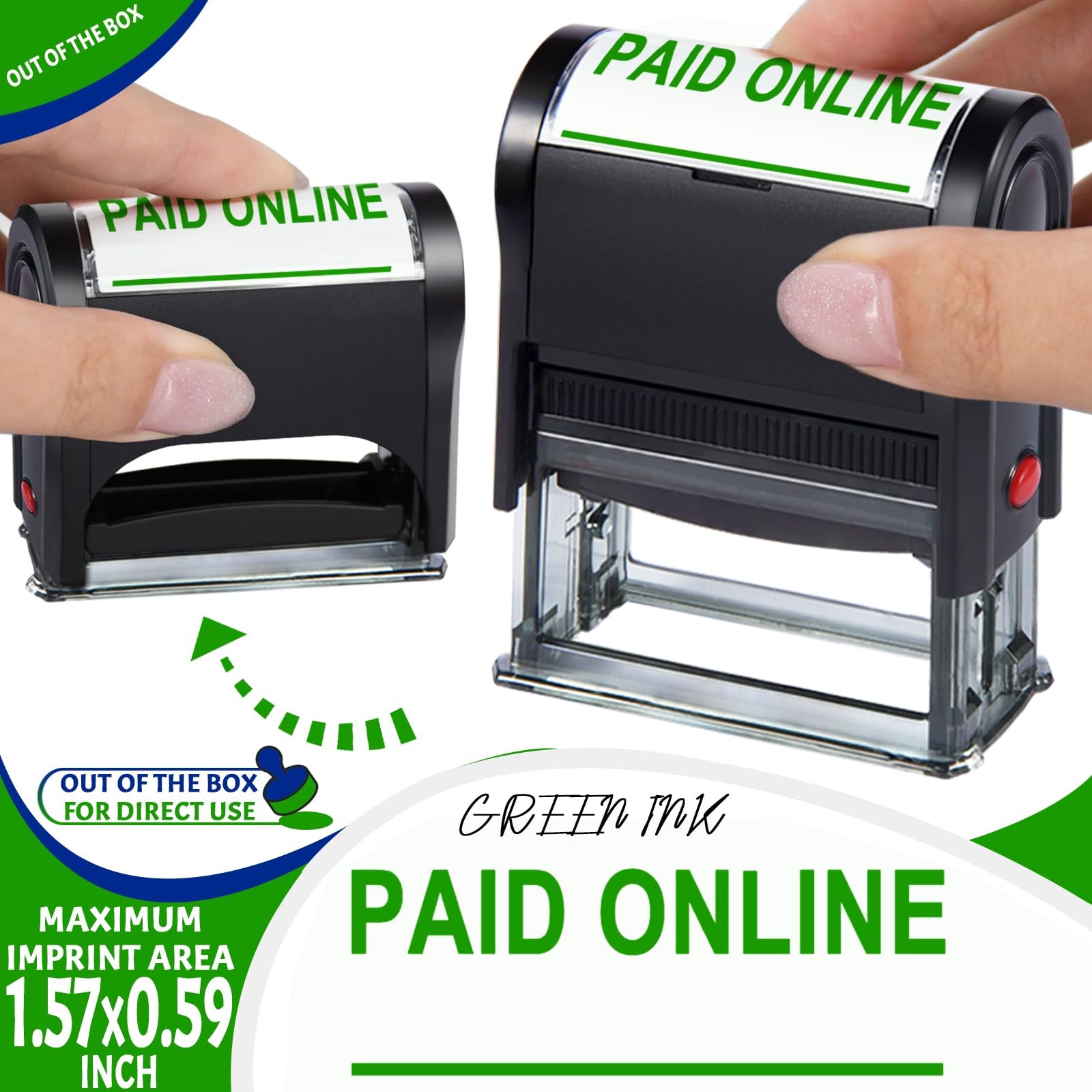 Paid Online Stamps Office Stamps Inking Personalized for Business Supplies Cu...