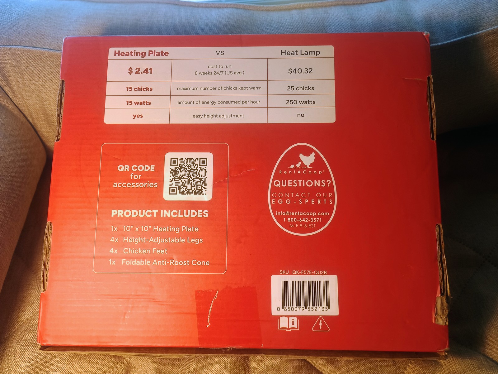RentACoop 10"x10" Chick Brooder Heating Plate for Up To 15 Chicks
