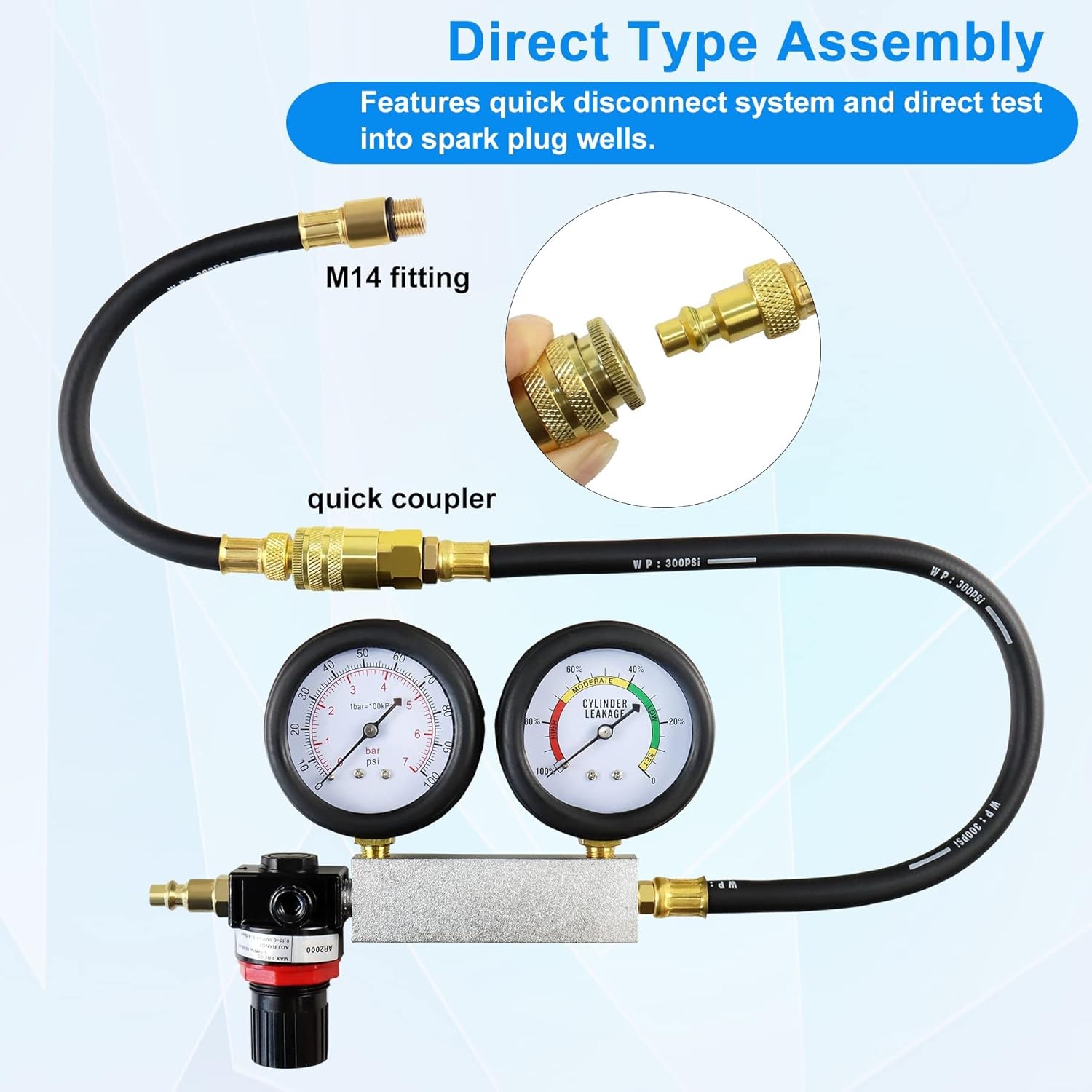 Cylinder Leak Down Tester Small Engine Combustion Kit