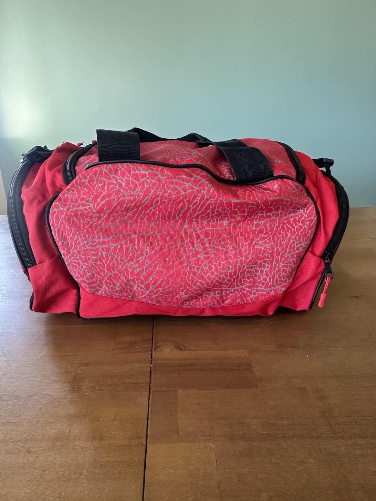 Nike Air Jordan Duffle Bag Jumpman Cement Elephant Print Red
