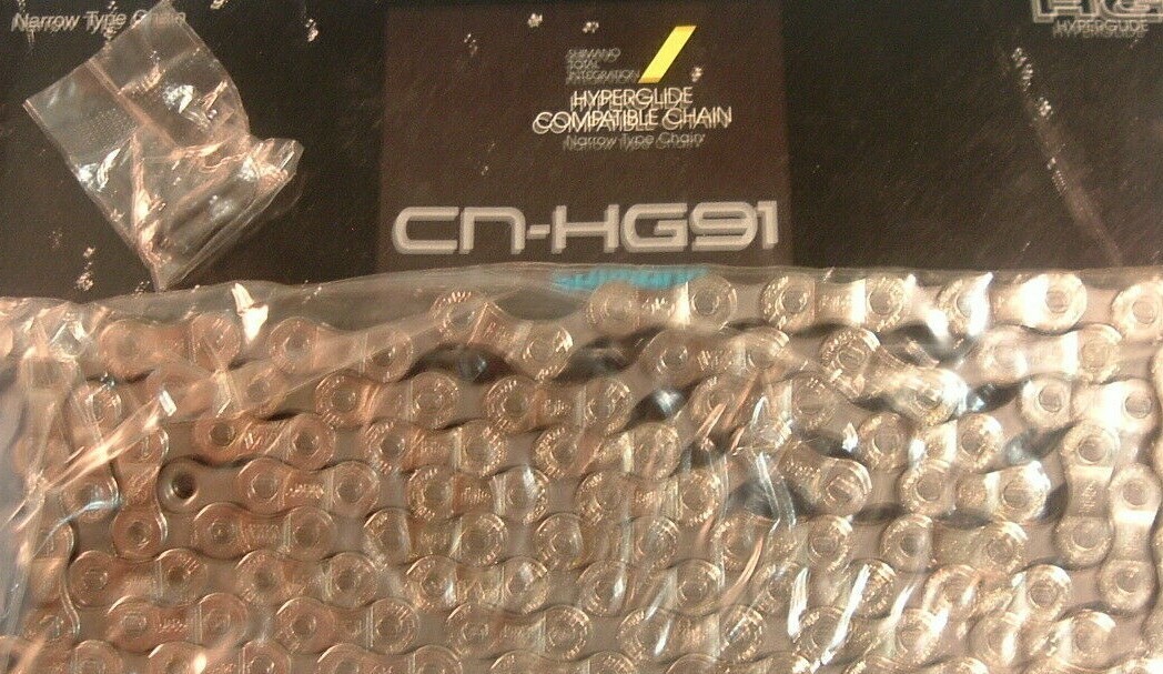 Shimano HG91 Index Chain NEW / NOS Vintage- 5 to 8-Spd-Eroica- NIB- 116L- Mint