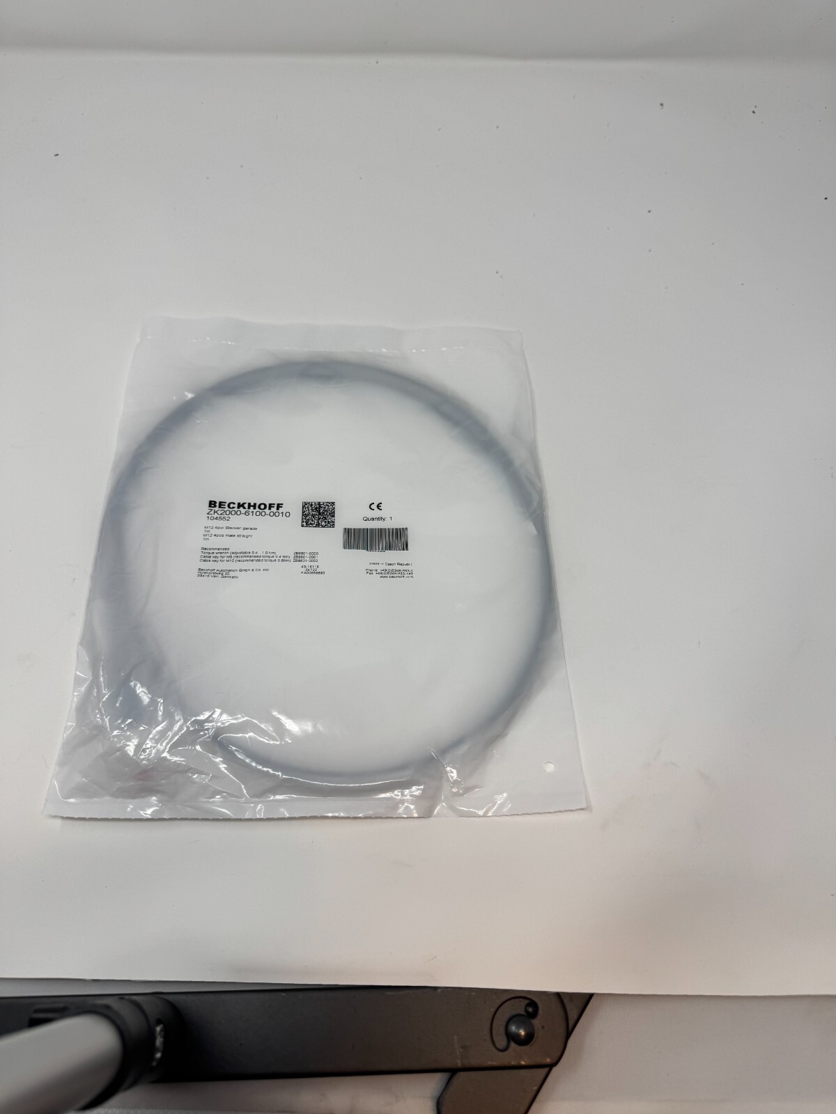 BECKHOFF ZK2000-6100-0010 Sensor Cable New