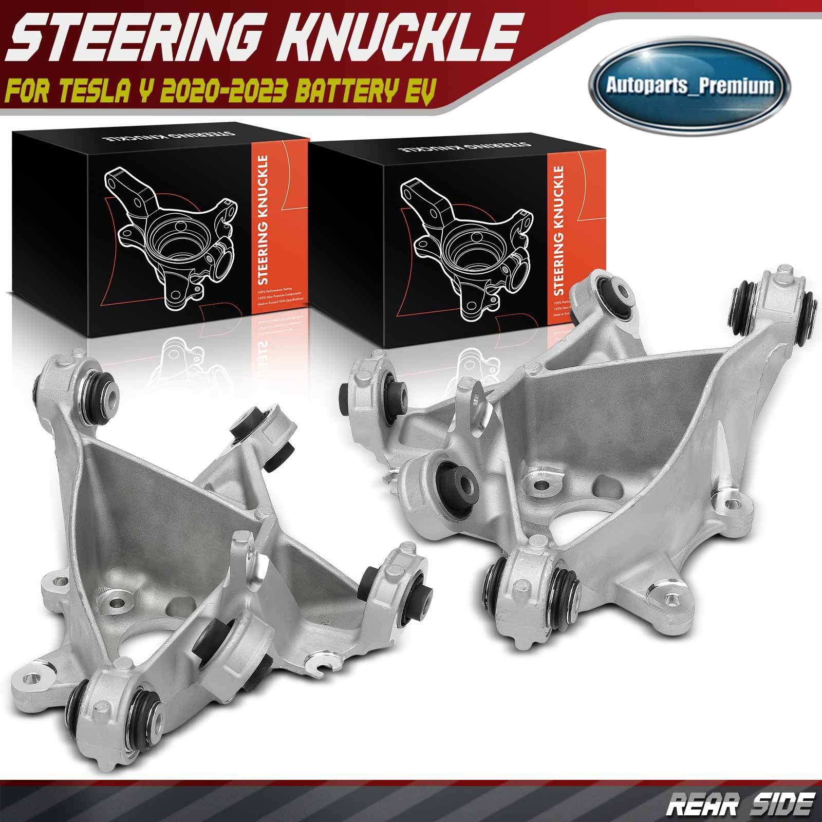 2Pcs Rear Driver & Passenger Steering Knuckle for Tesla Y 2020-2023 BATTERY EV
