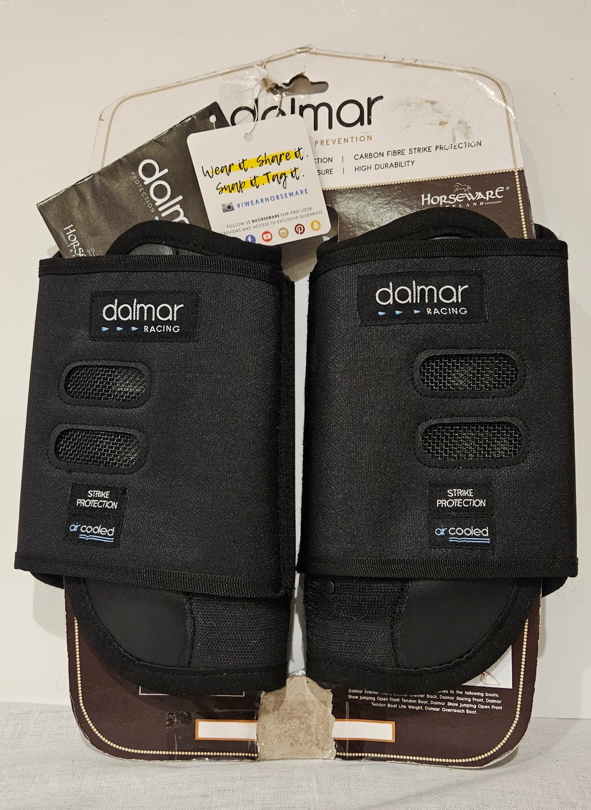 Dalmar Racing/Eventer Front Boots, Black, new by Horseware Ireland