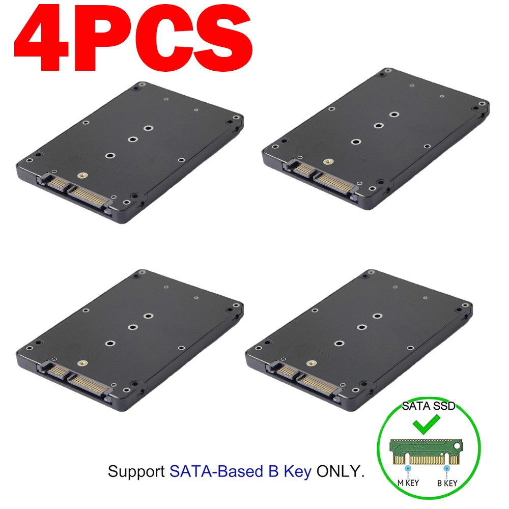 4X M2 NGFF SSD to 2.5 IN SATA Enclosure Converter Internal/External Adapter M.2