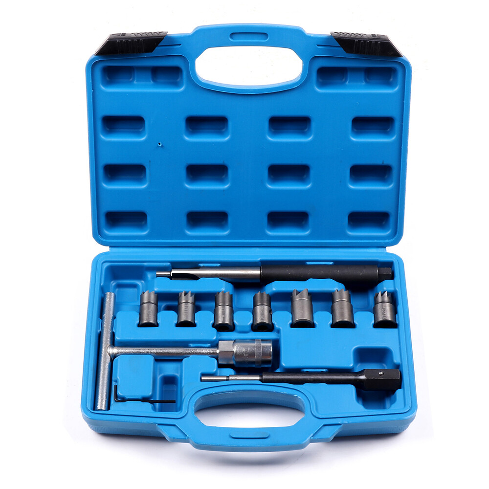 Diesel Injector Seat Cutter Set with 15MM-21MM Reamers For , Ford, BMW