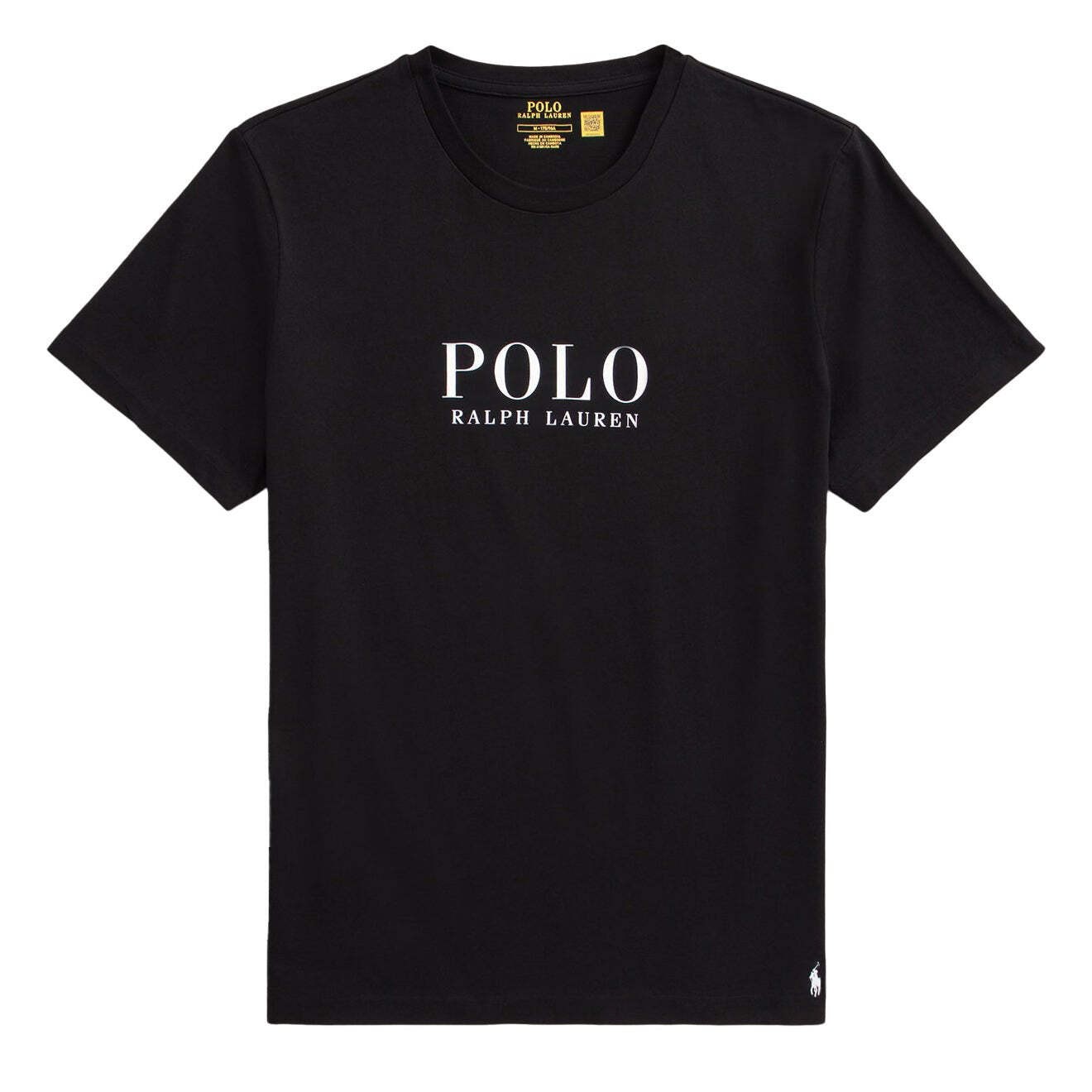 Polo Ralph Lauren Logo Cotton Jersey Sleep Shirt Polo Black