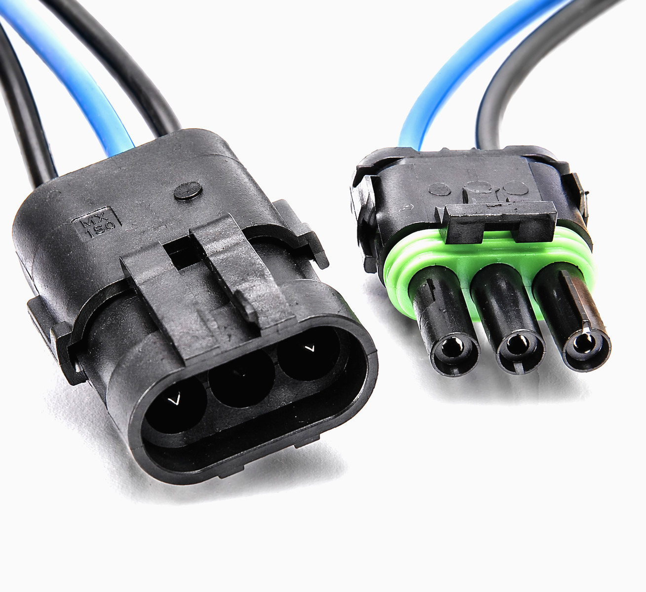 3-Pin Waterproof Delphi Style Connector Set M/F 12AWG Wiring Harness Repair