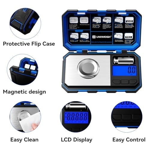 Precision Digital Reloading Scale 1500 Grains x 0.1gn - LCD Display, Tare, Calib