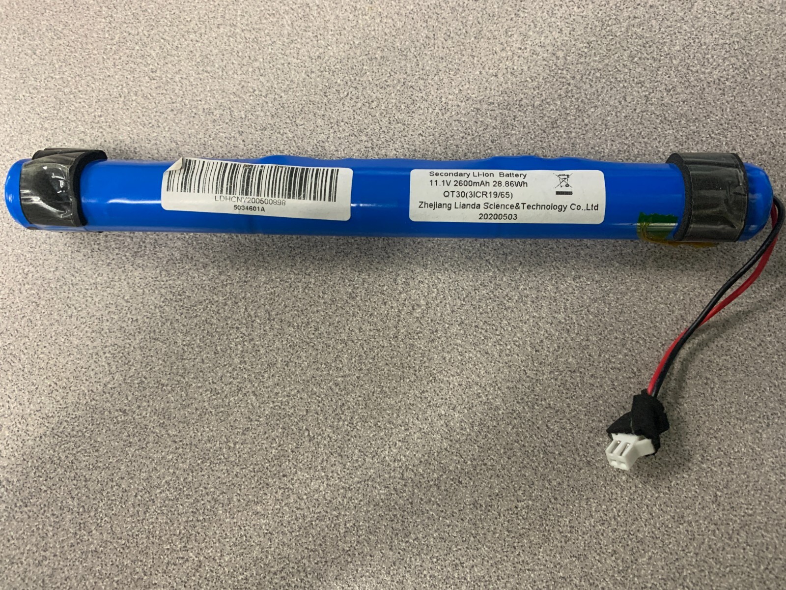 Secondary Li-Ion Battery 11.1 2600mah (3ICR19/65) Samsung 26JM cells 40 Pack