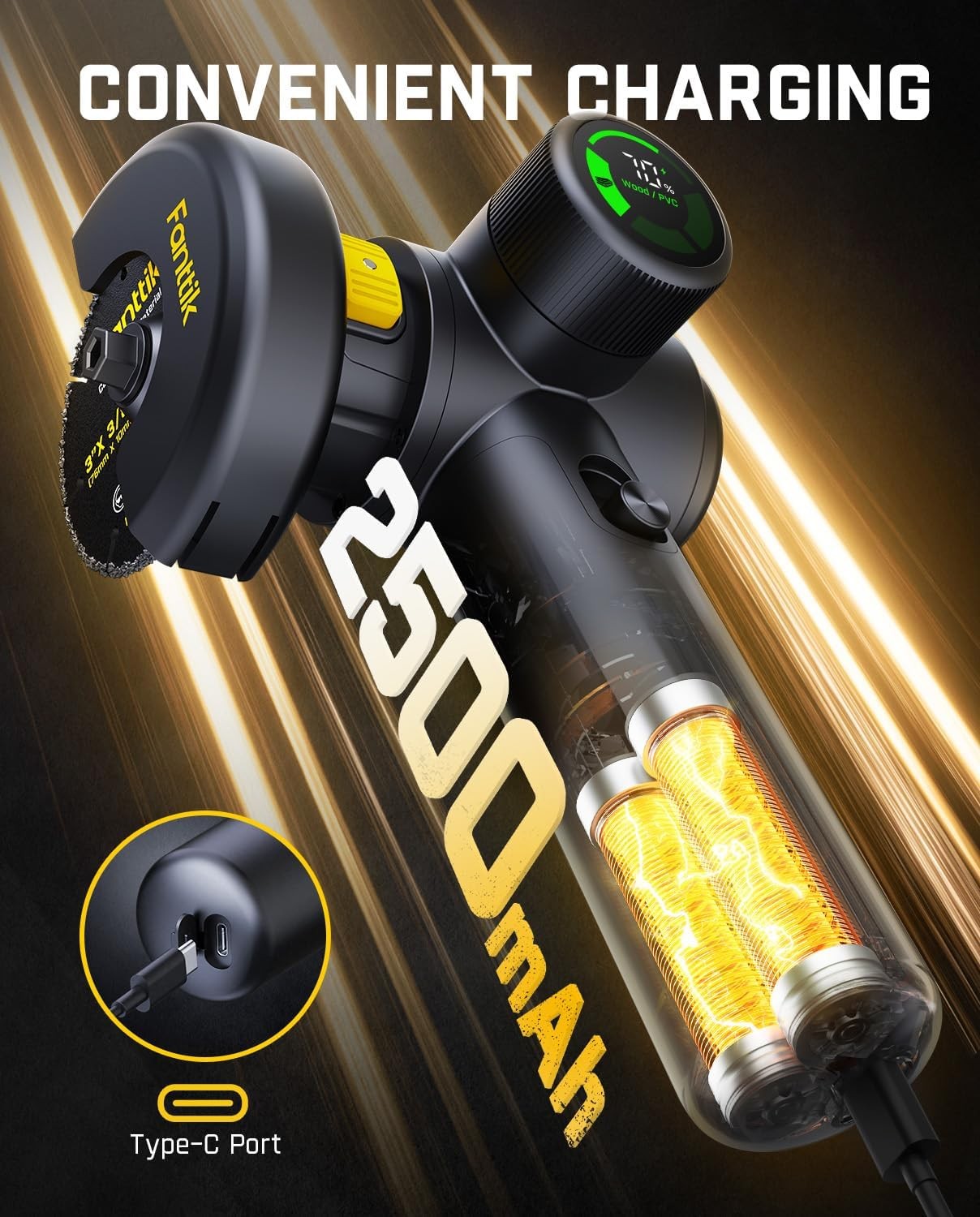 M10 ACE Cordless Angle Grinder Brushless, Compact Cut off Tool with LED Display,