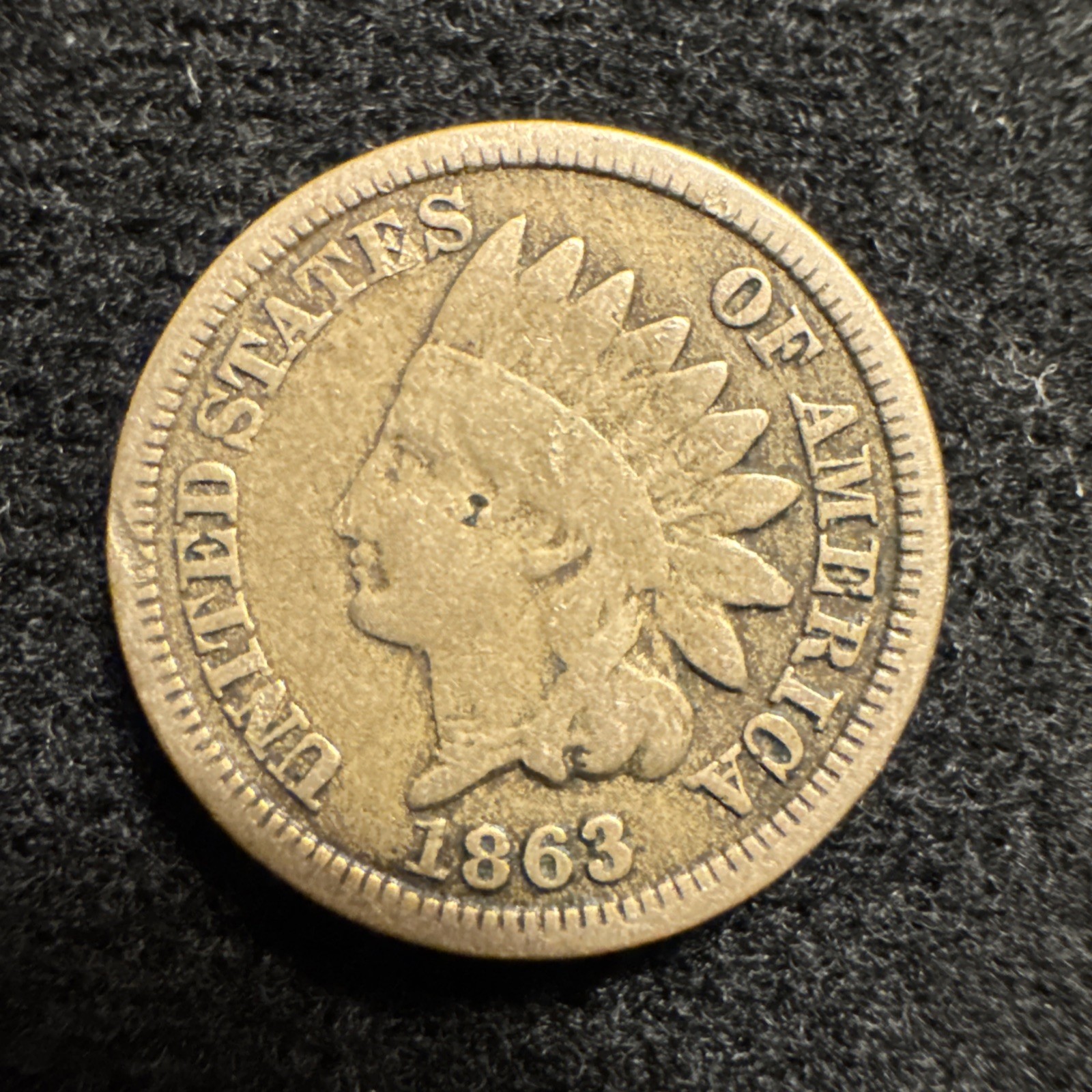 1863 Indian Head Penny - Fine / Very Fine