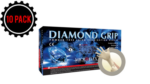Microflex Diamond Grip Latex Gloves XL Case 10 Boxes Heavy Duty Grip