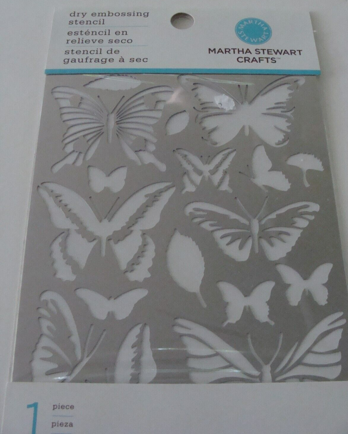 NEW SEALED Martha Stewart Dry Embossing Stencils Butterfly Glossary 42-03003