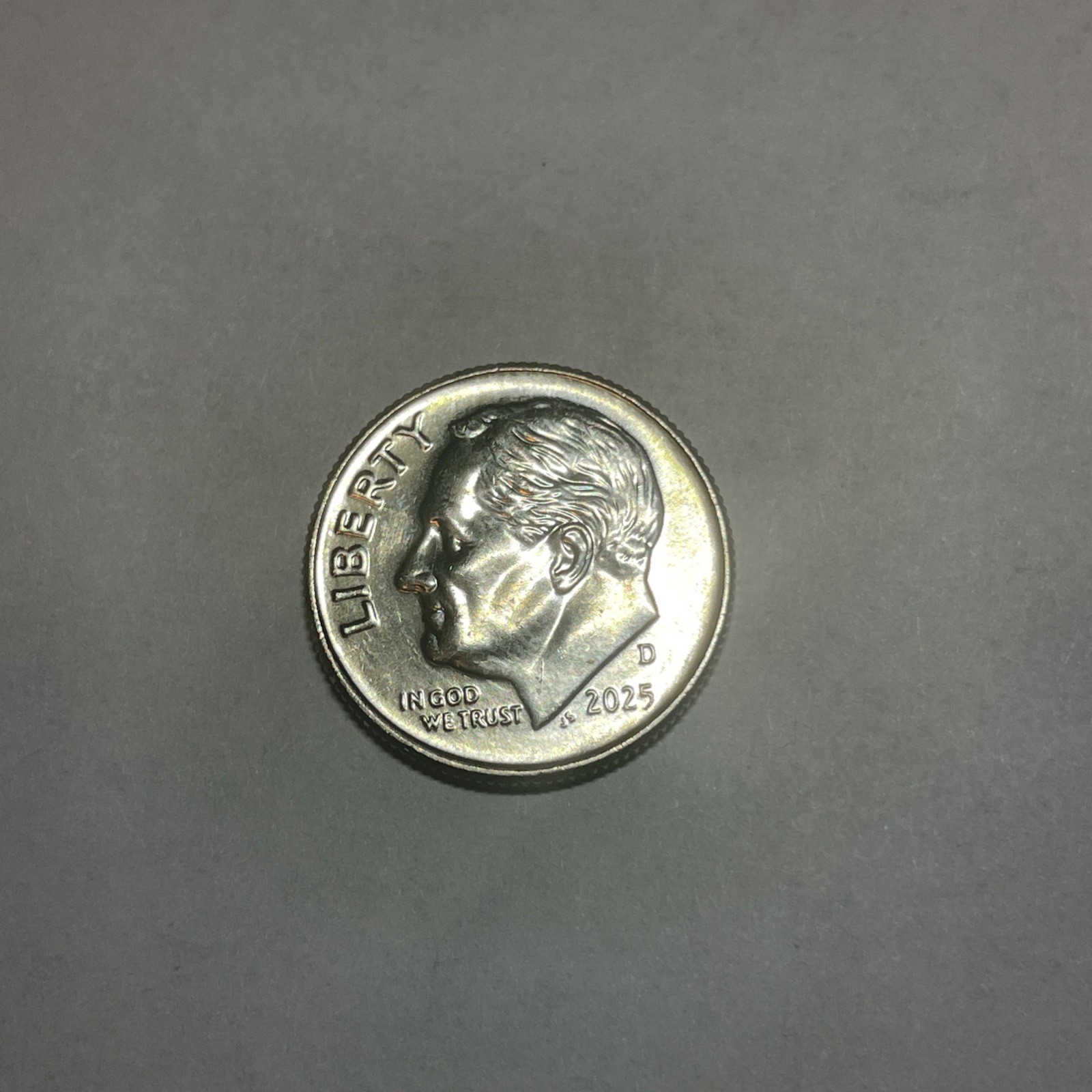2025 D Roosevelt Dime Brilliant Uncirculated! In Capsule!