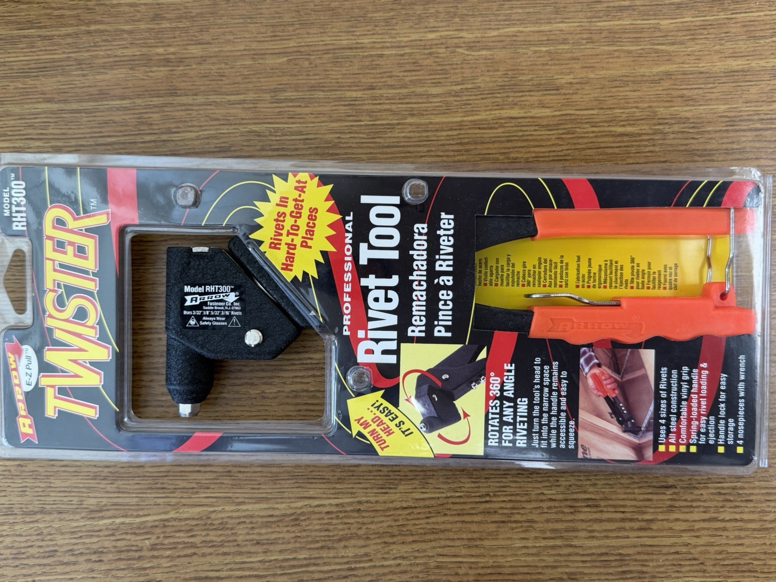 Arrow Professional Fastener Riveter RHT300 Heavy Duty Swivel Head Rivet Tool