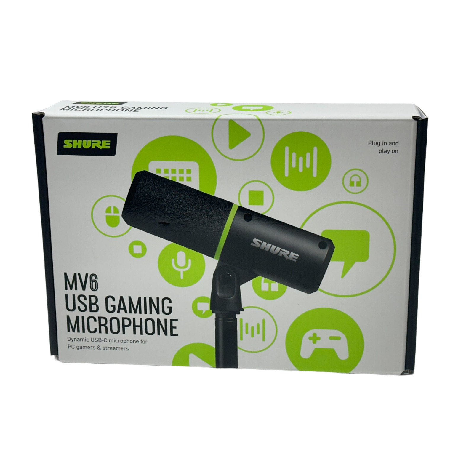 Shure MV6 Gaming Microphone Dynamic USB PC Gaming Streaming Monitoring Authentic