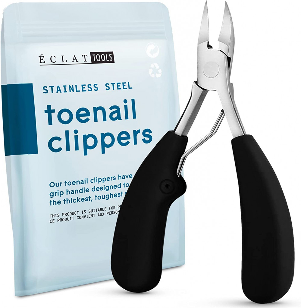Eclat Ergonomic Toenail Clippers for Ingrown and Thick Toe Nail, Heavy Duty Toe.