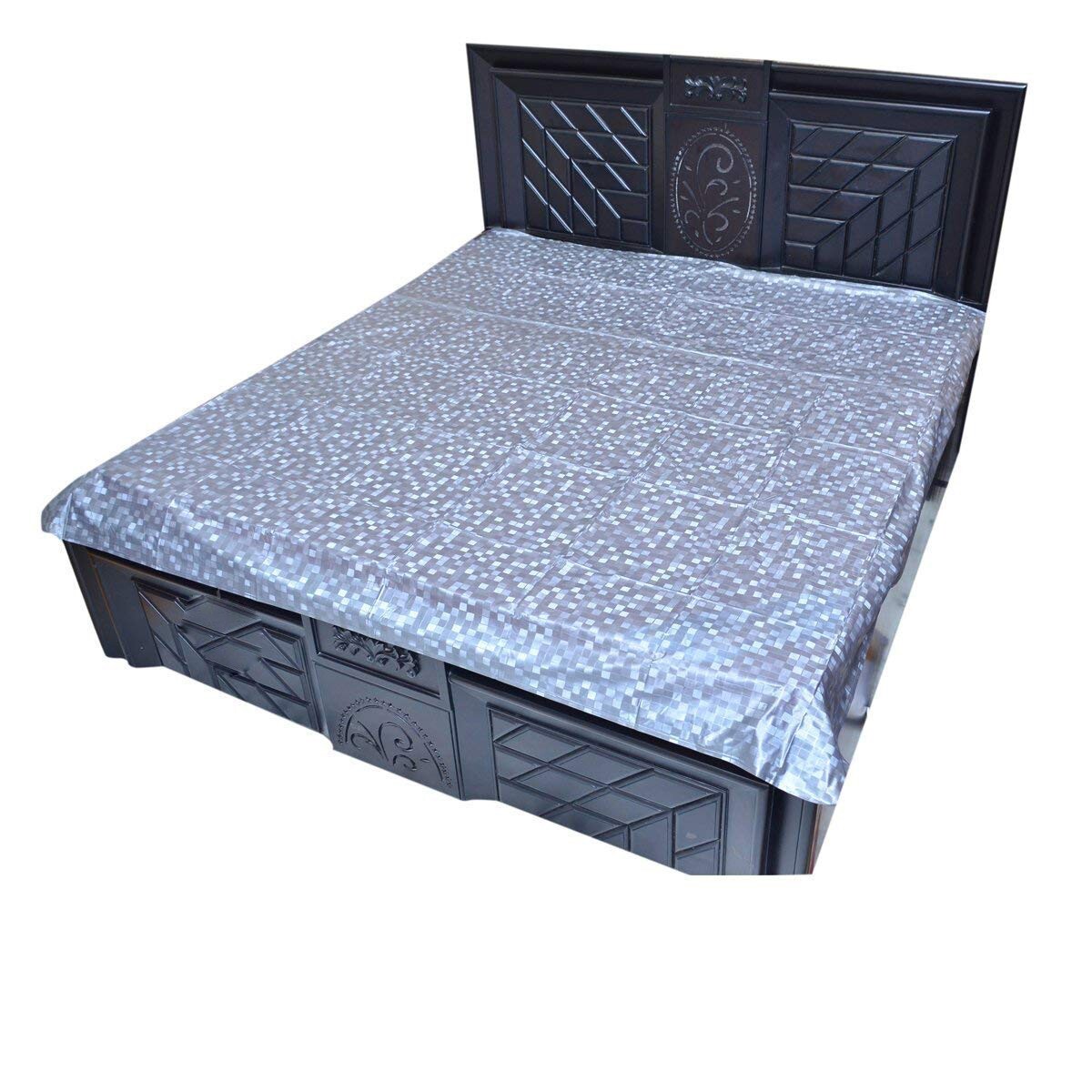 PVC Double Bed Waterproof Sheet, Grey, 6.5 X 6 Feet