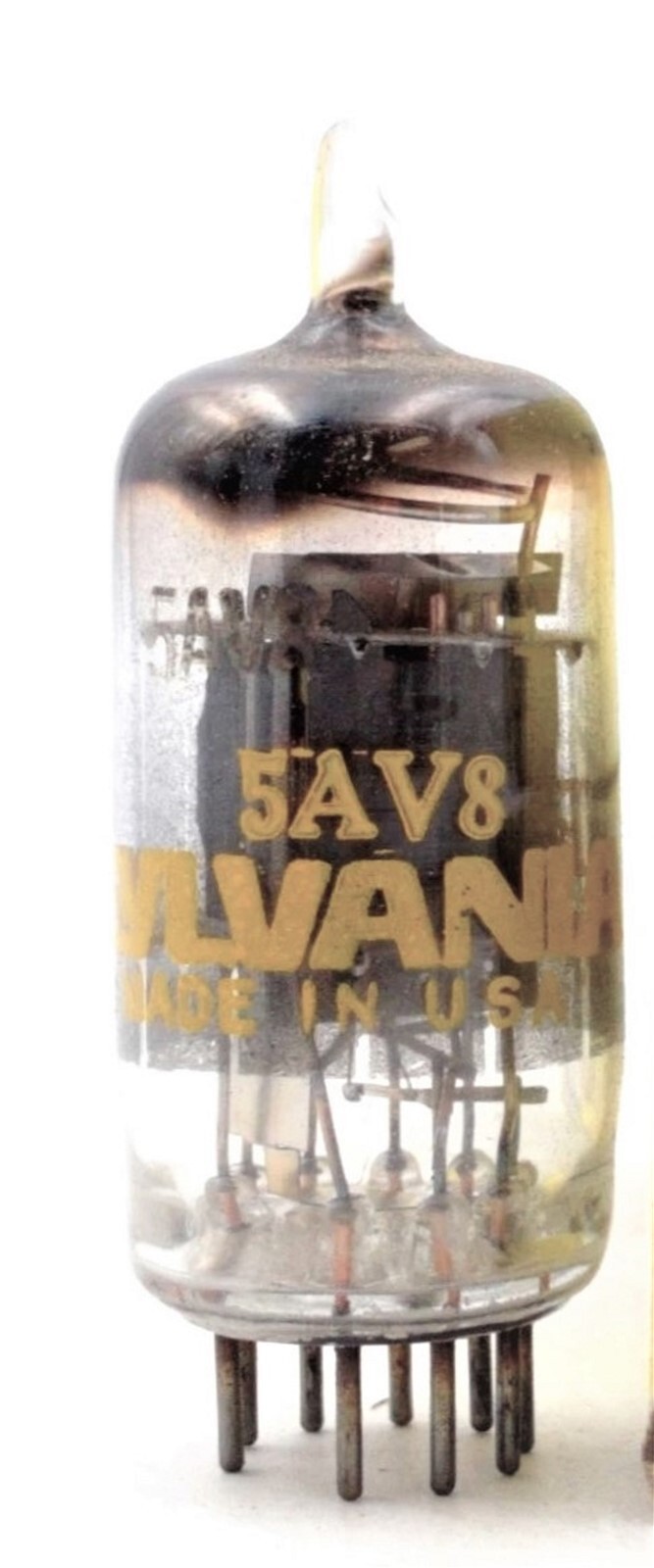 5AV8 TUBE SYLVANIA USED TESTED & BOXED VINTAGE COMMERCIAL SURPLUS