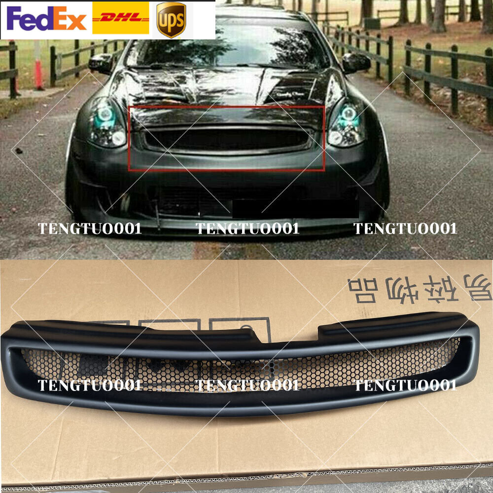 Black Grill Grille For Infiniti G G35 For Nissan Skyline 03-04 2003-2004 Sedan