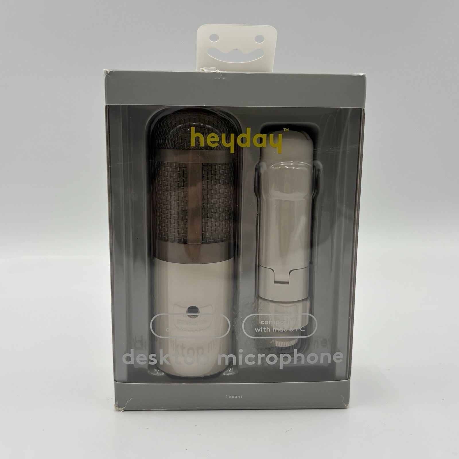 heyday Desktop Microphone - Stone White - Bluetooth - New Open Box - Free Ship