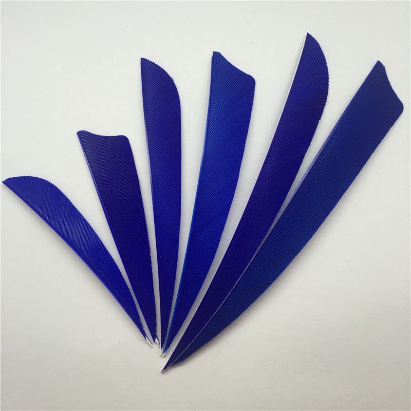 50pcs 3" 4" 5" Dark Blue  Archery Fletches Real Feathers Archery Accessories