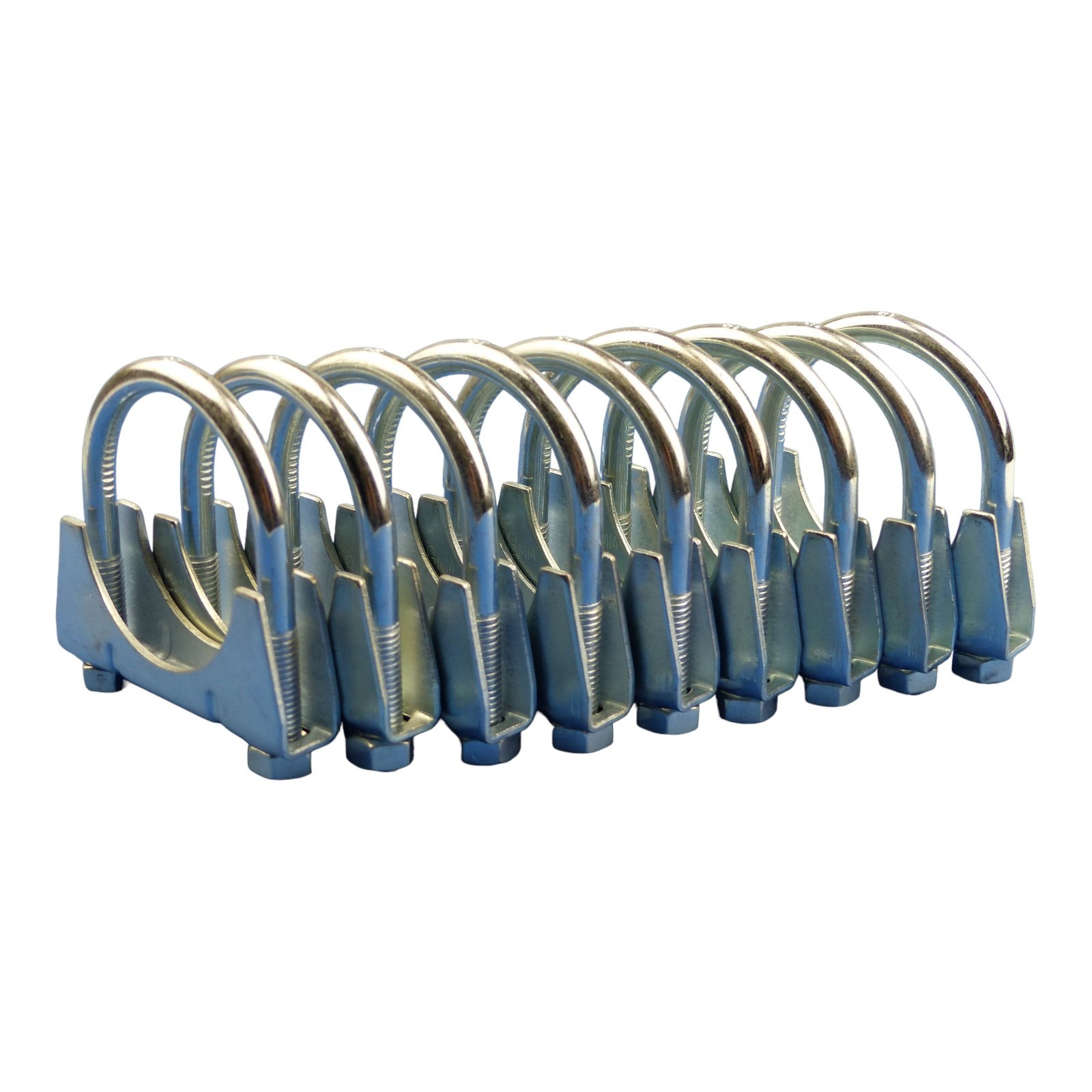 10 pieces exhaust clamp pipe bracket clamp U-bolt M8 x 38 mm flat clamp