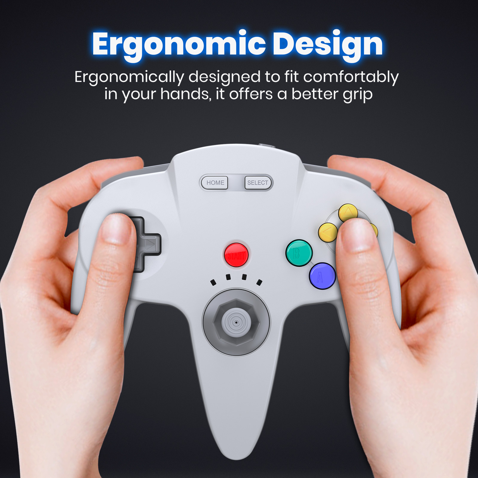 Wireless N64 Controller with Rumble Pak for Nintendo 64 N64 Video Game Console