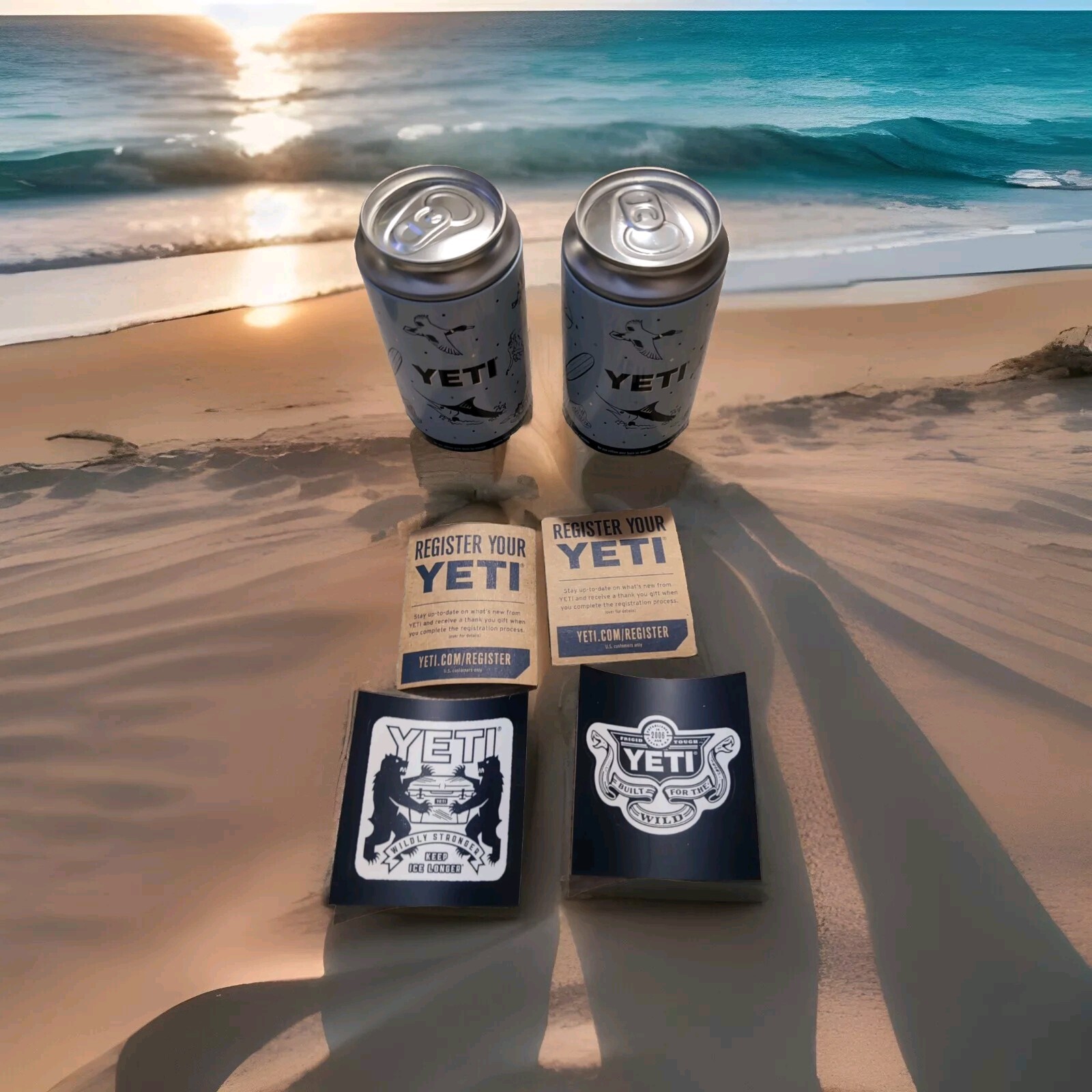 Two Yeti Stash can Hidden storage 12oz limited Edition Outdoor Nature Empty pop