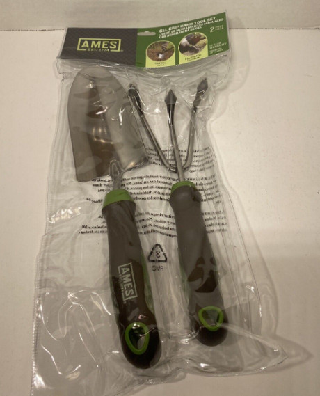 AMES Ergo Gel Grip Trowel and Cultivator 2-Piece Hand Garden Tool Set