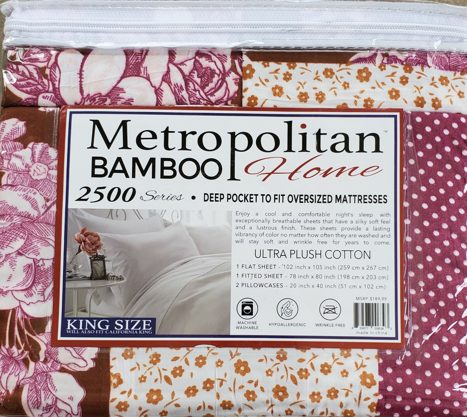 King Size Metropolitan Bamboo 4pc Sheet Set