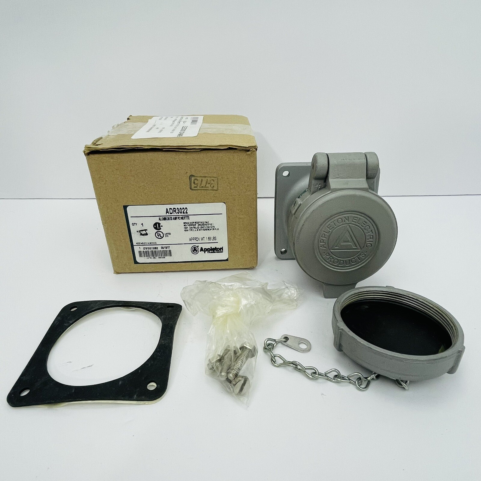 Appleton ADR3022 Aluminum 30A Powertite Receptacle 2W2P ~NewSurplus~