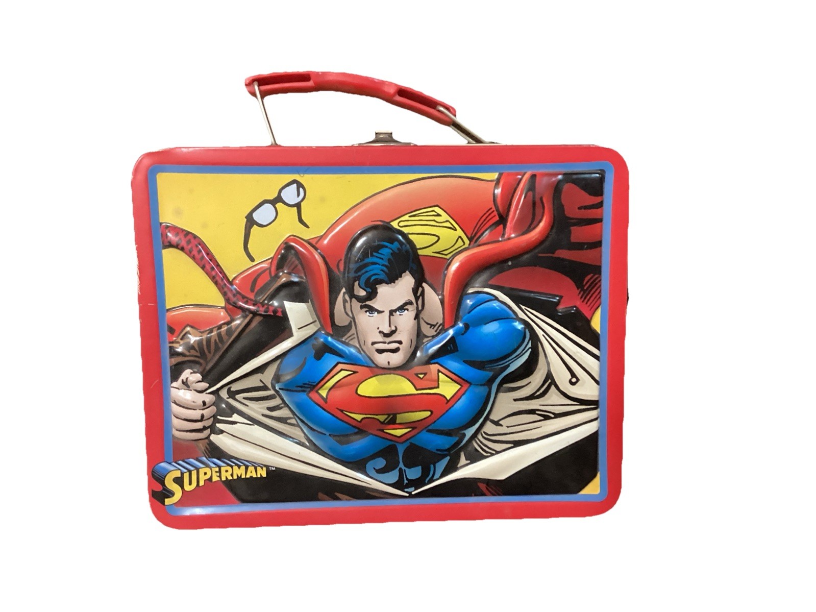 Superman 3D Embossed Lunch Box by The Tin Box Company DC Comics 2000
