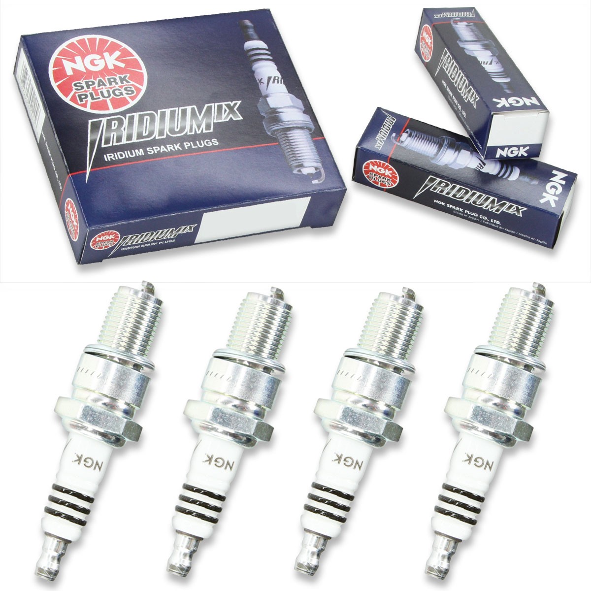 4pcs BSA B40SS 90 NGK Iridium IX Spark Plugs Kit Set Engine gg